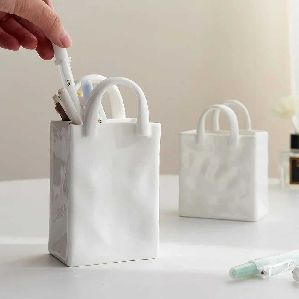Modern Handbag Ceramic Vase Decor