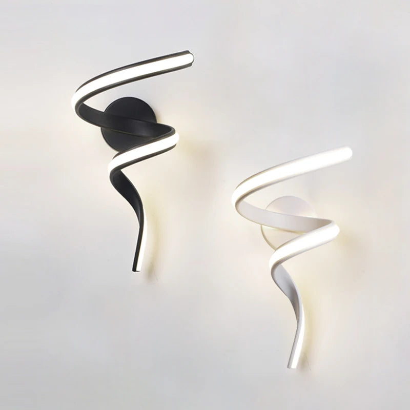 Modern LED Spiral Wall Lamp