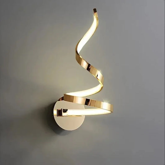 Modern LED Spiral Wall Lamp