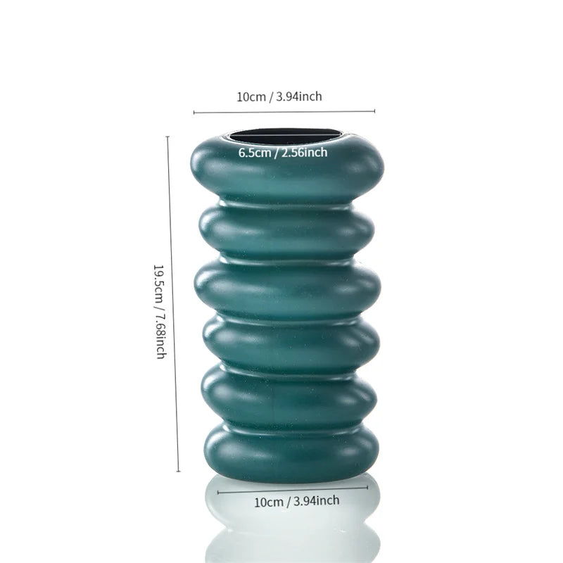 Nordic Plastic Spiral Flower Vase