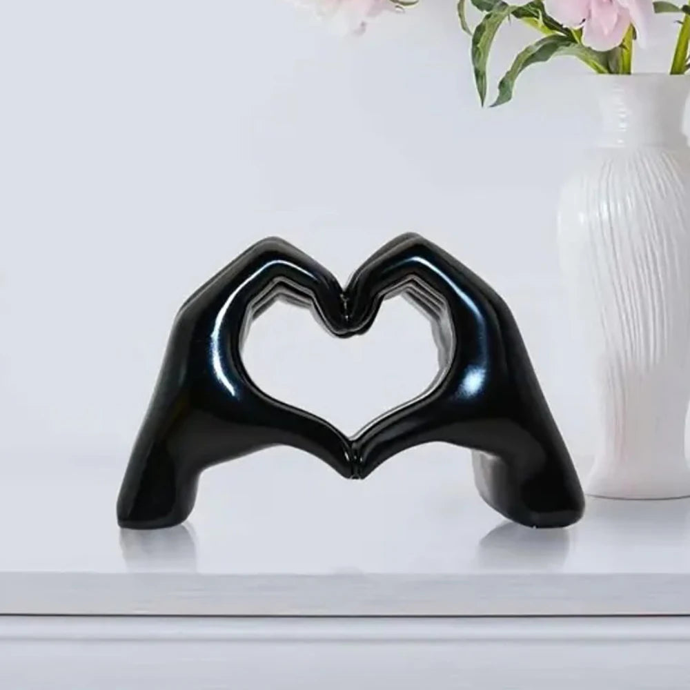 Resin Love Gesture Sculpture Ornament