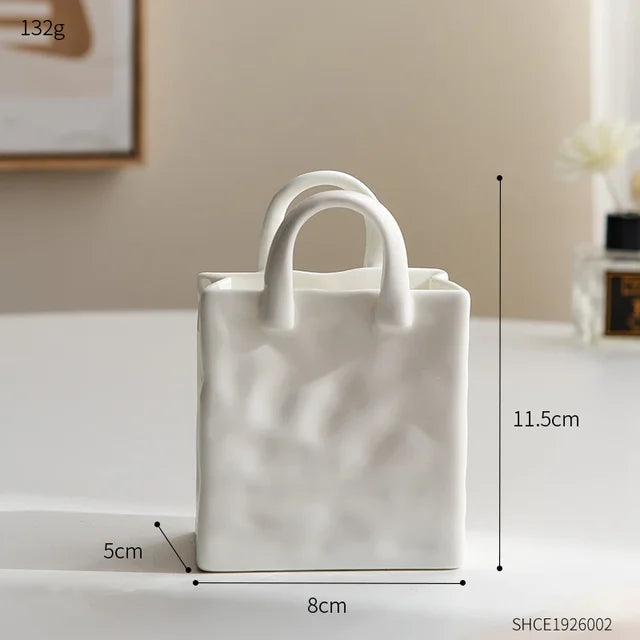 Modern Handbag Ceramic Vase Decor