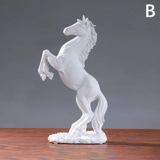 Resin Golden Black Horse Sculpture
